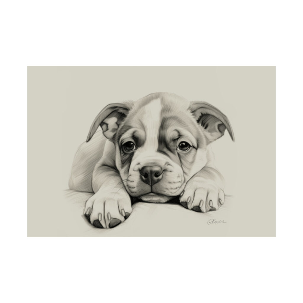 Bulldog Portrait Fine Art Print