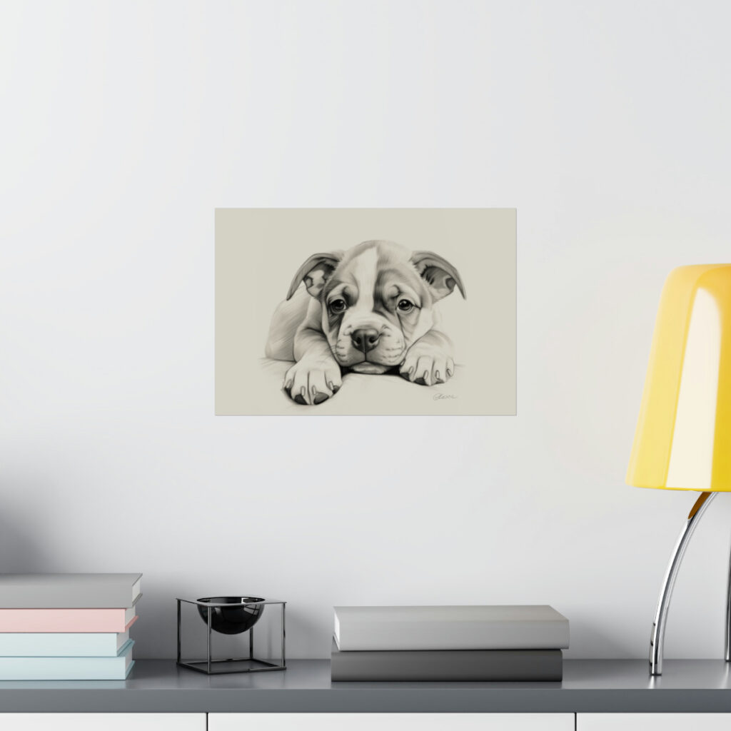 Bulldog Portrait Fine Art Print