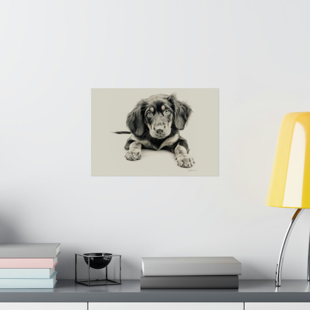 Gordon Setter Portrait Fine Art Print