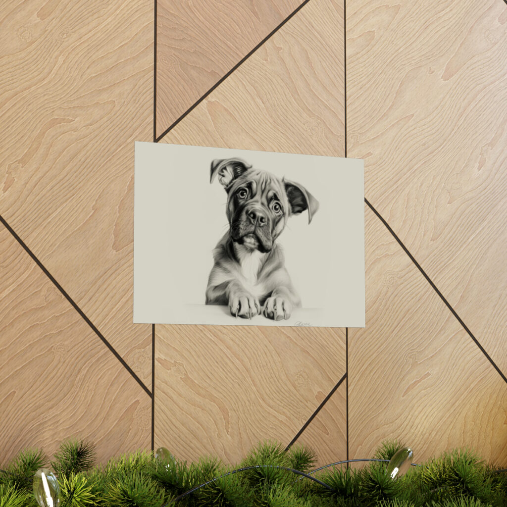 Boxer Dog Portrait Fine Art Print