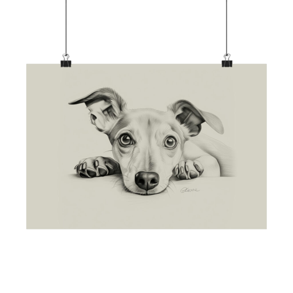 Italian Greyhound Portrait Fine Art Print