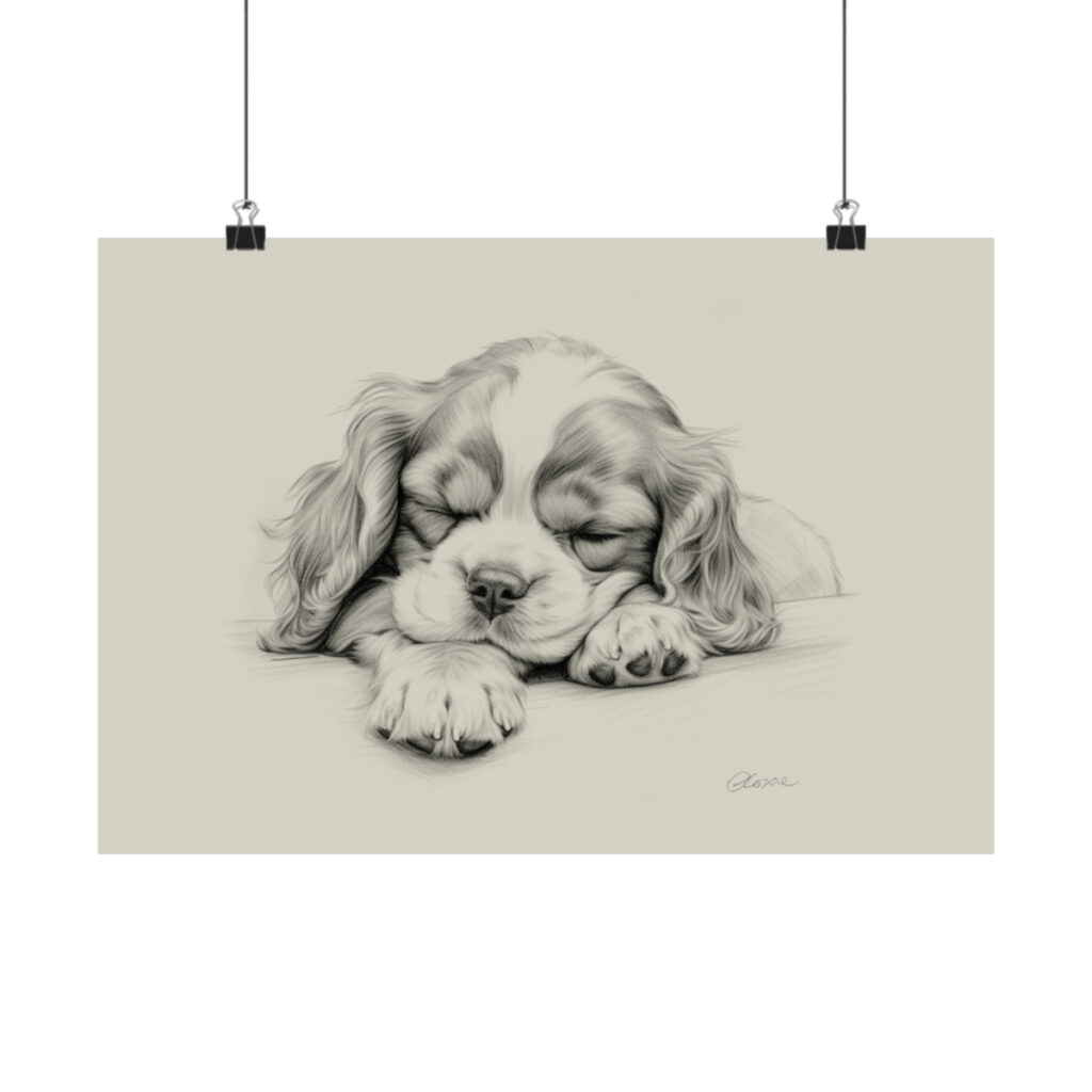 Cavalier King Charles Spaniel Portrait Fine Art Print