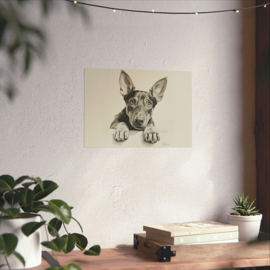 Doberman Portrait Fine Art Print