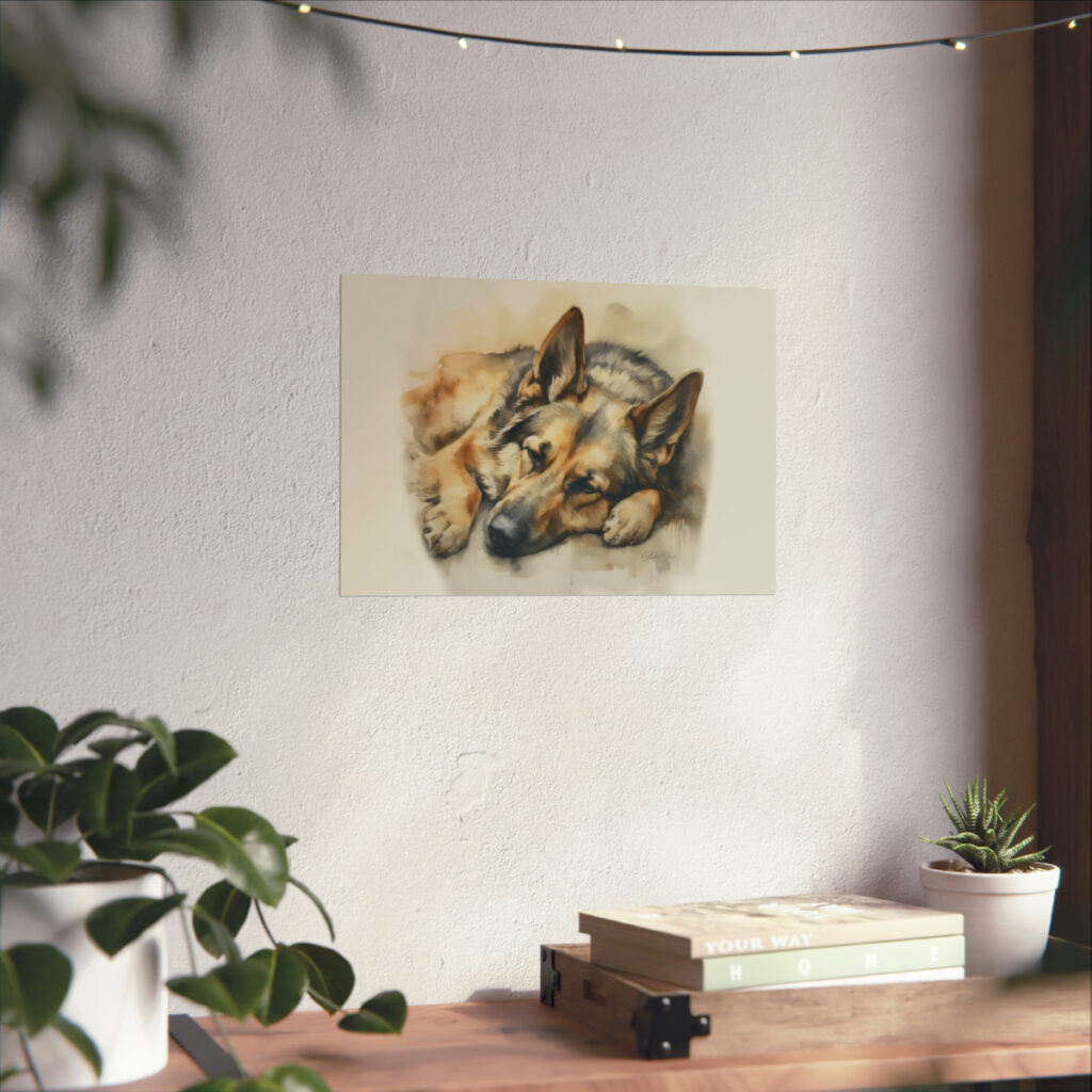 German Shepherd Portrait Fine Art Print