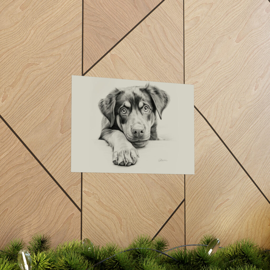 Rottweiler Portrait Fine Art Print