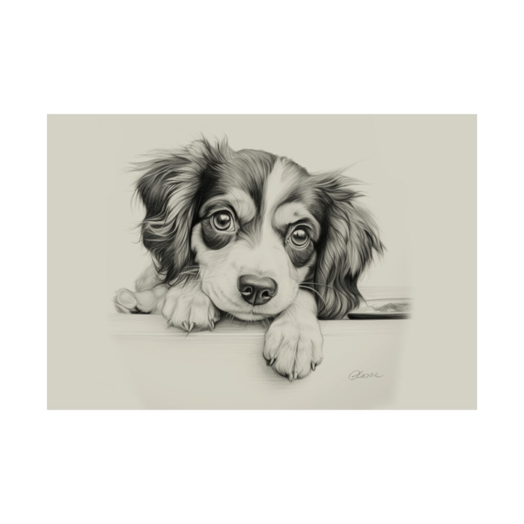 Cavalier King Charles Spaniel Portrait Fine Art Print