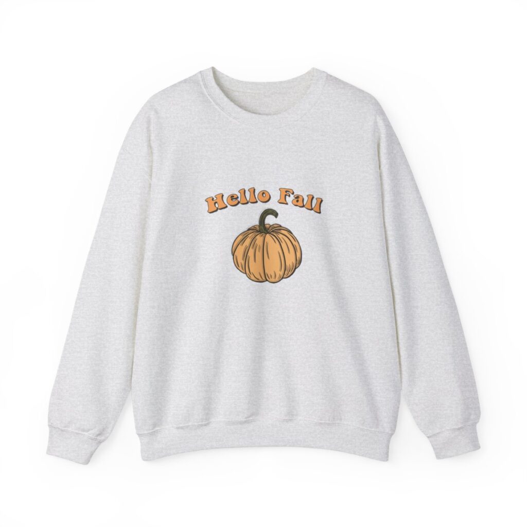 Hello Fall Pumpkin Sweatshirt - Cozy & Stylish for the Season