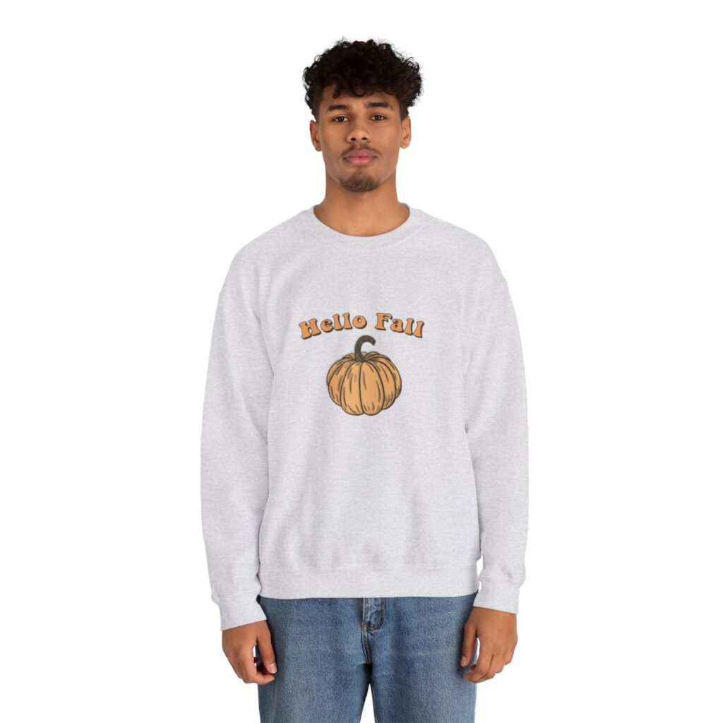 Hello Fall Pumpkin Sweatshirt - Cozy & Stylish for the Season