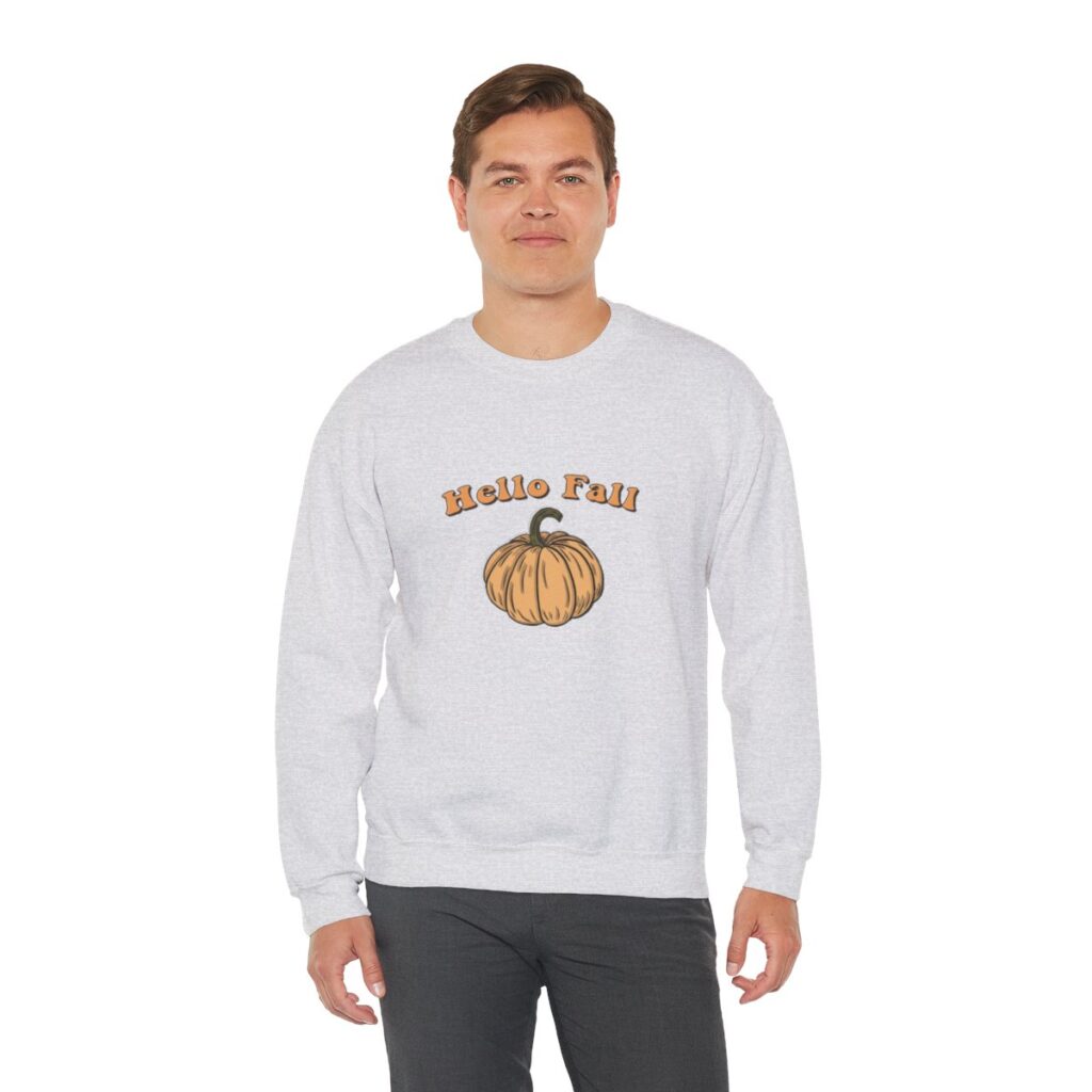 Hello Fall Pumpkin Sweatshirt - Cozy & Stylish for the Season