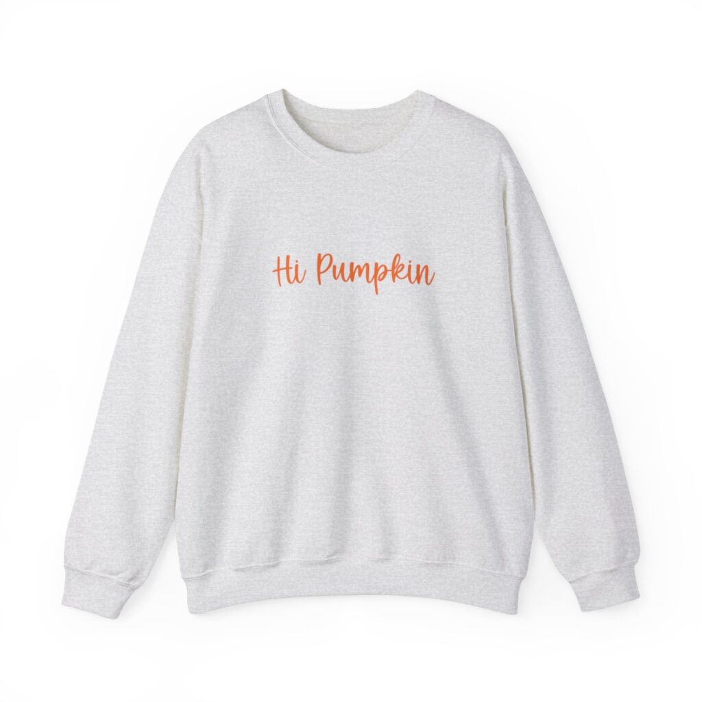 Cute Hi Pumpkin Unisex Crewneck Sweatshirt