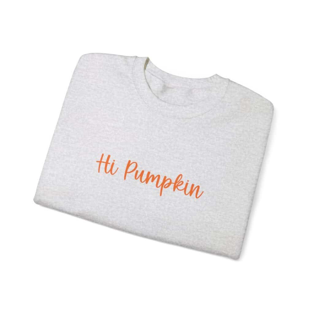 Cute Hi Pumpkin Unisex Crewneck Sweatshirt