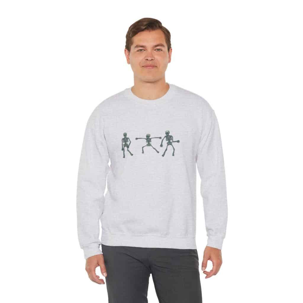 Green Dancing Skeletons Unisex Heavy Blend Crewneck Sweatshirt