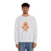 Skull and Cross Bones Orange Unisex Heavy Blend Crewneck Sweatshirt