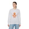 Skull and Cross Bones Orange Unisex Heavy Blend Crewneck Sweatshirt