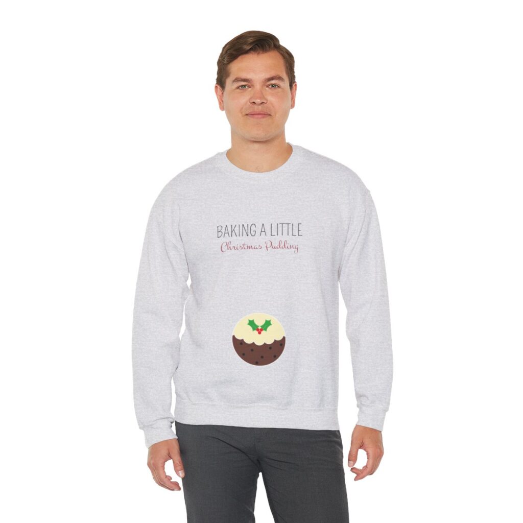 Baking a Little Christmas Pudding Pregnancy Announcement Sweatshirt