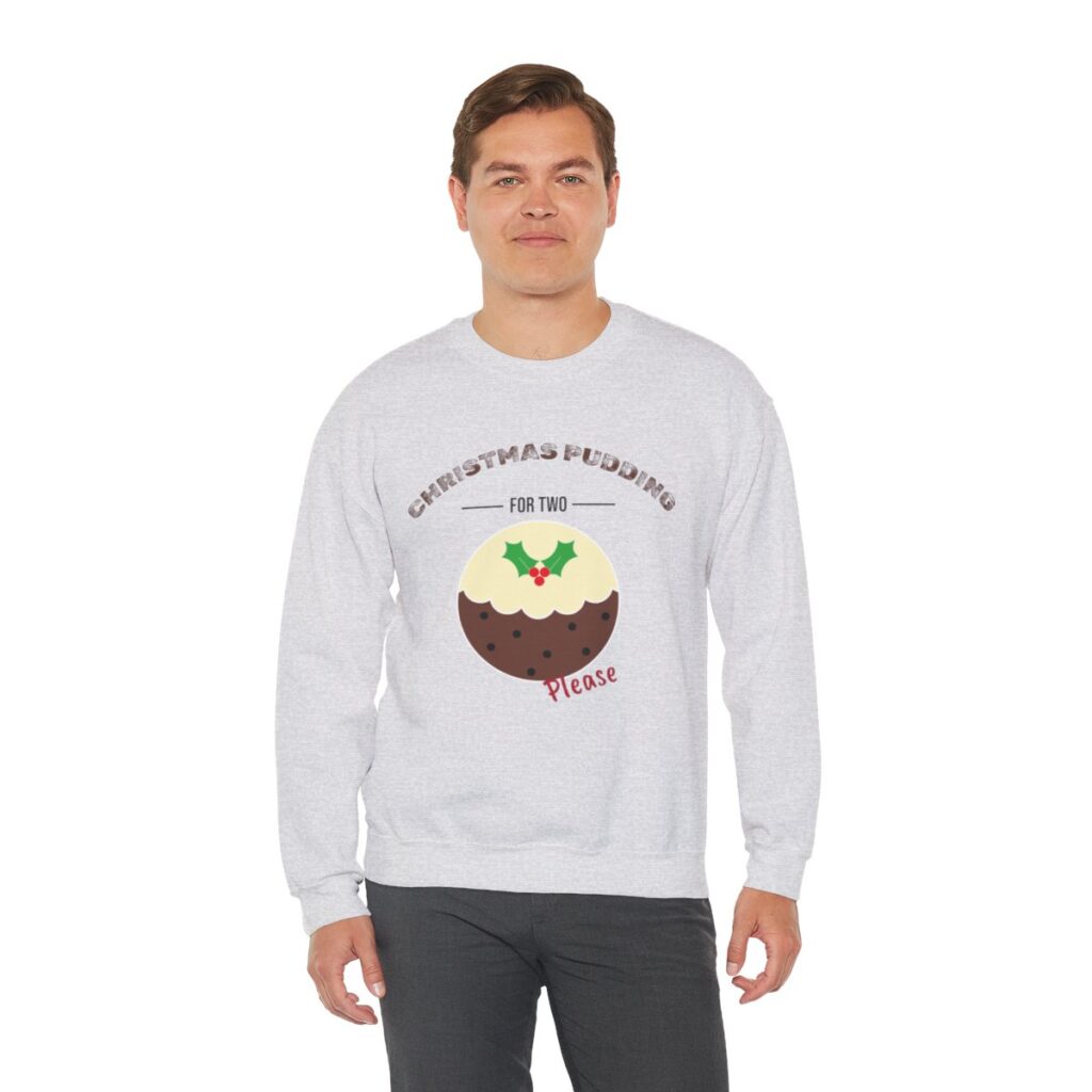 Christmas Pudding for Two Pregnancy Announcement Sweatshirt