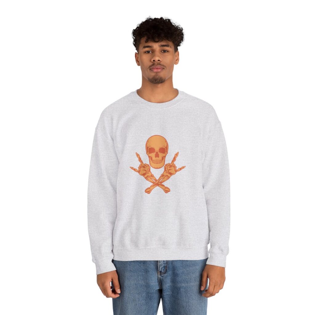 Orange Skull and Crossbones Sweatshirt