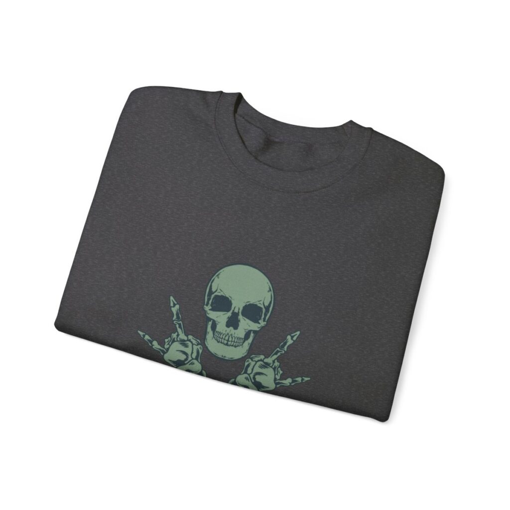 Rock Skull and Crossbones Unisex Heavy Blend Crewneck Sweatshirt