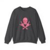 Pink Skull and Cross Bones Unisex Heavy Blend Crewneck Sweatshirt