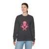 Pink Skull and Cross Bones Unisex Heavy Blend Crewneck Sweatshirt