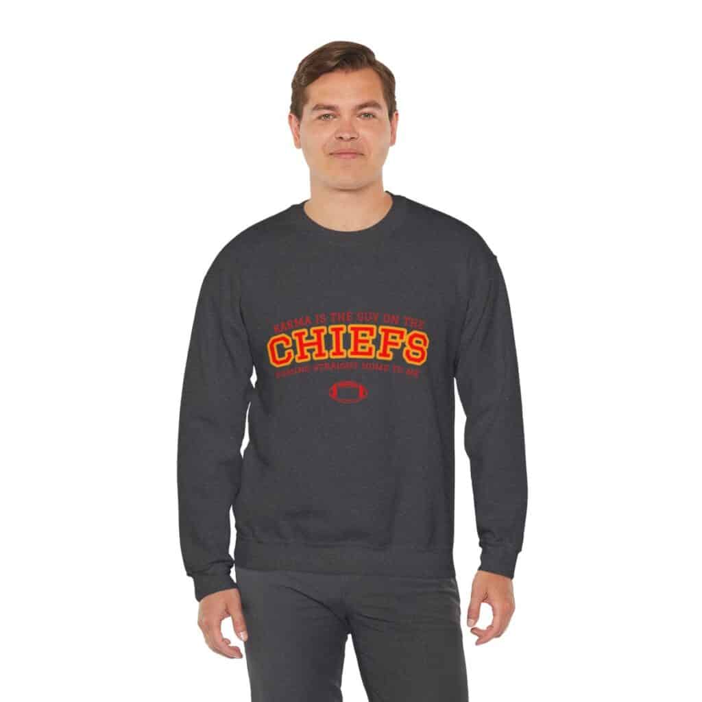 Funny Taylor Swift Travis Kelce Karma Sweatshirt