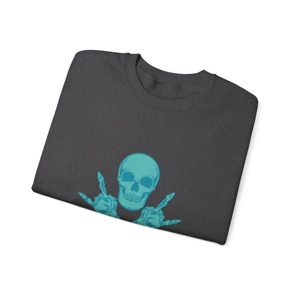 Teal Skull and Cross Bones Sweatshirt