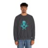 Teal Skull and Cross Bones Sweatshirt