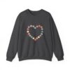 Vintage Pink Pumpkin Hearts Sweatshirt