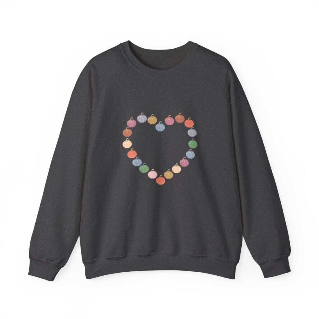 Vintage Pink Pumpkin Hearts Sweatshirt