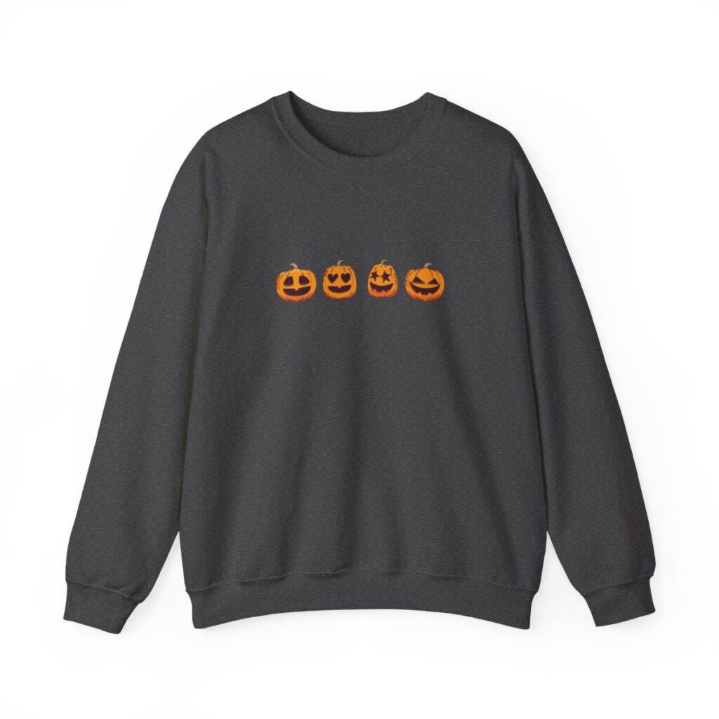 Row of Pumpkins Unisex Heavy Blend Crewneck Sweatshirt