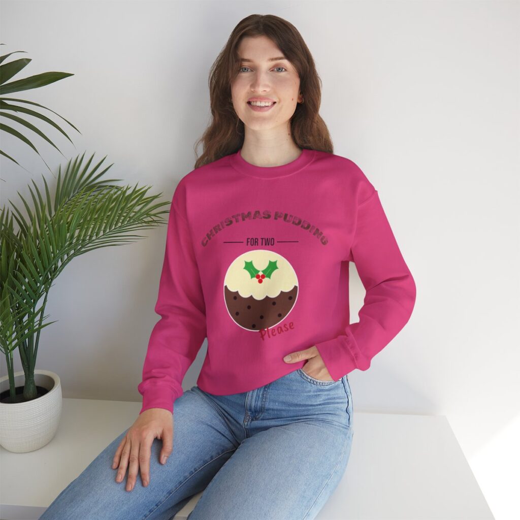 Christmas Pudding for Two Pregnancy Announcement Sweatshirt