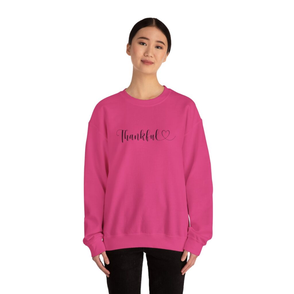 Heartfelt Thankful Thanksgiving Sweatshirt for Her