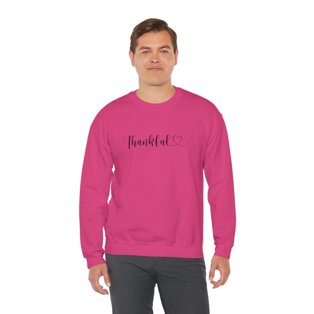 Heartfelt Thankful Thanksgiving Sweatshirt for Her