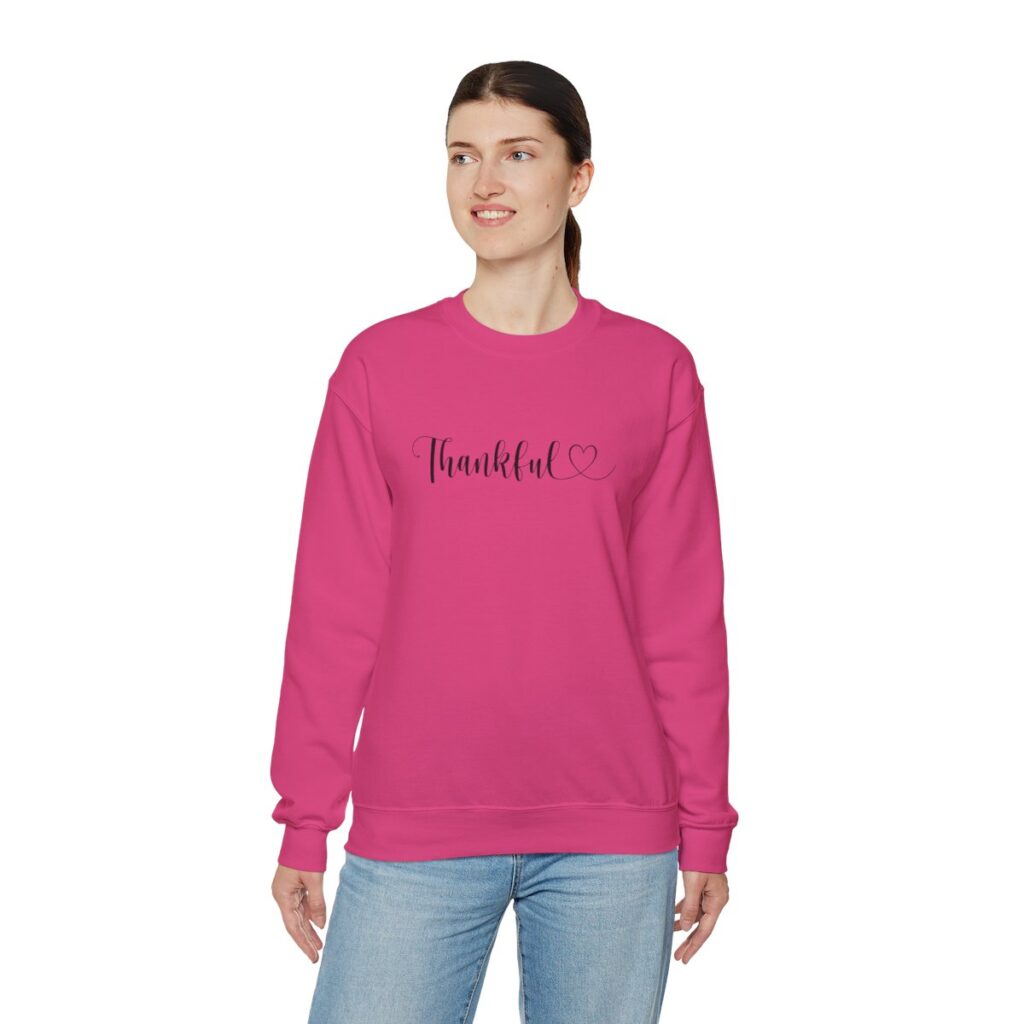 Heartfelt Thankful Thanksgiving Sweatshirt for Her