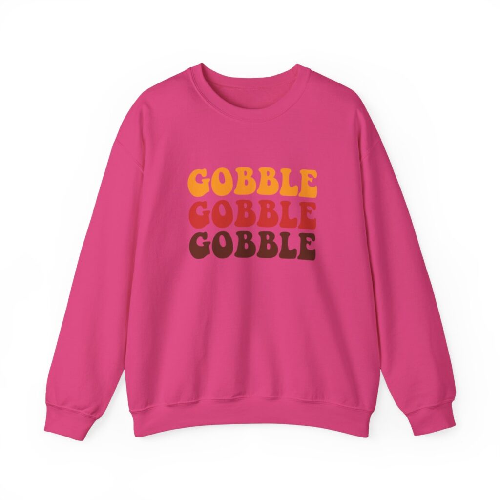 Tri-Color Gobble Thanksgiving Sweatshirt