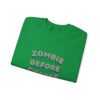 Zombie Before Coffee Funny Sweatshirt