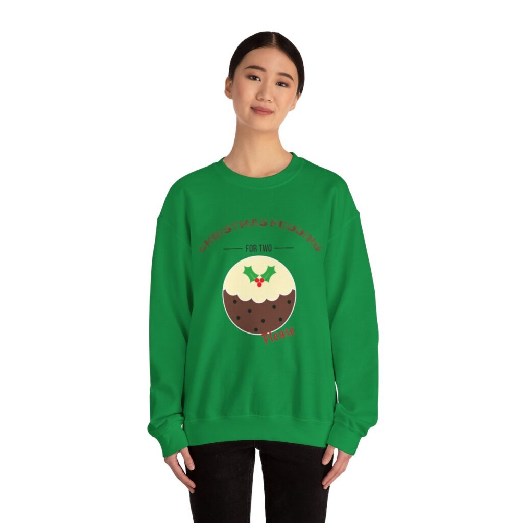 Christmas Pudding for Two Pregnancy Announcement Sweatshirt