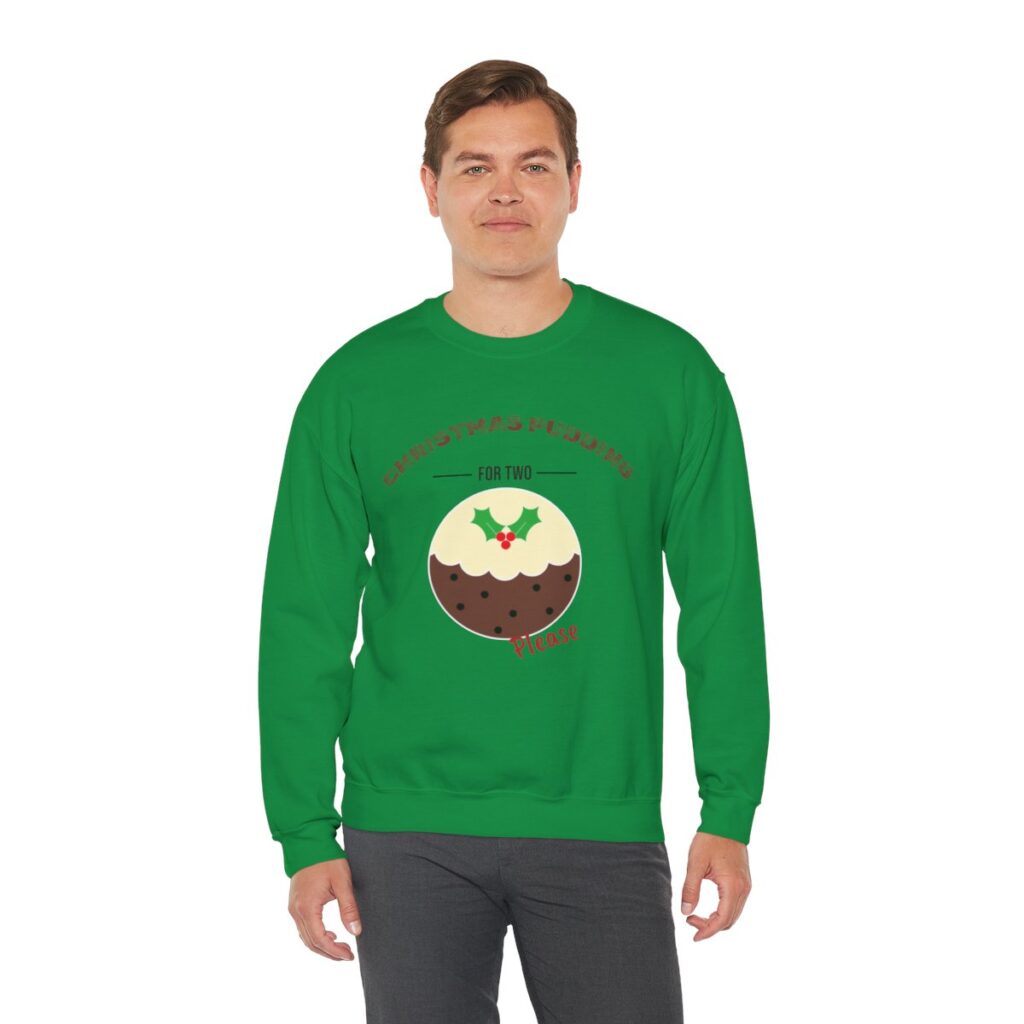 Christmas Pudding for Two Pregnancy Announcement Sweatshirt