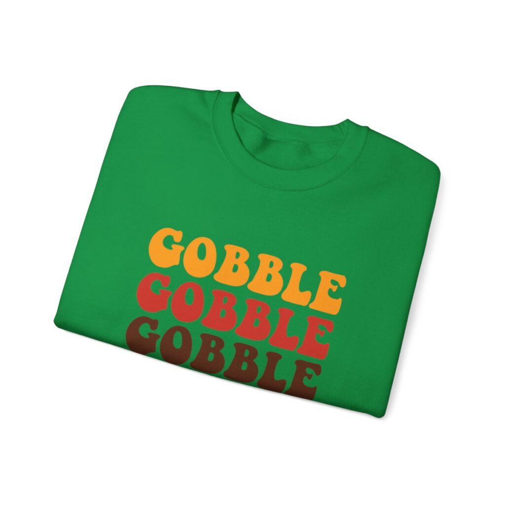 Tri-Color Gobble Thanksgiving Sweatshirt