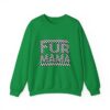 Fur Mama Checkerboard Racing Print Sweatshirt