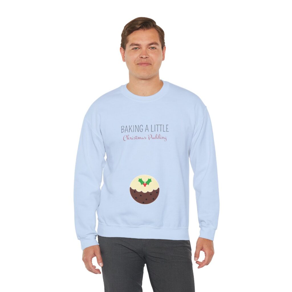 Baking a Little Christmas Pudding Pregnancy Announcement Sweatshirt