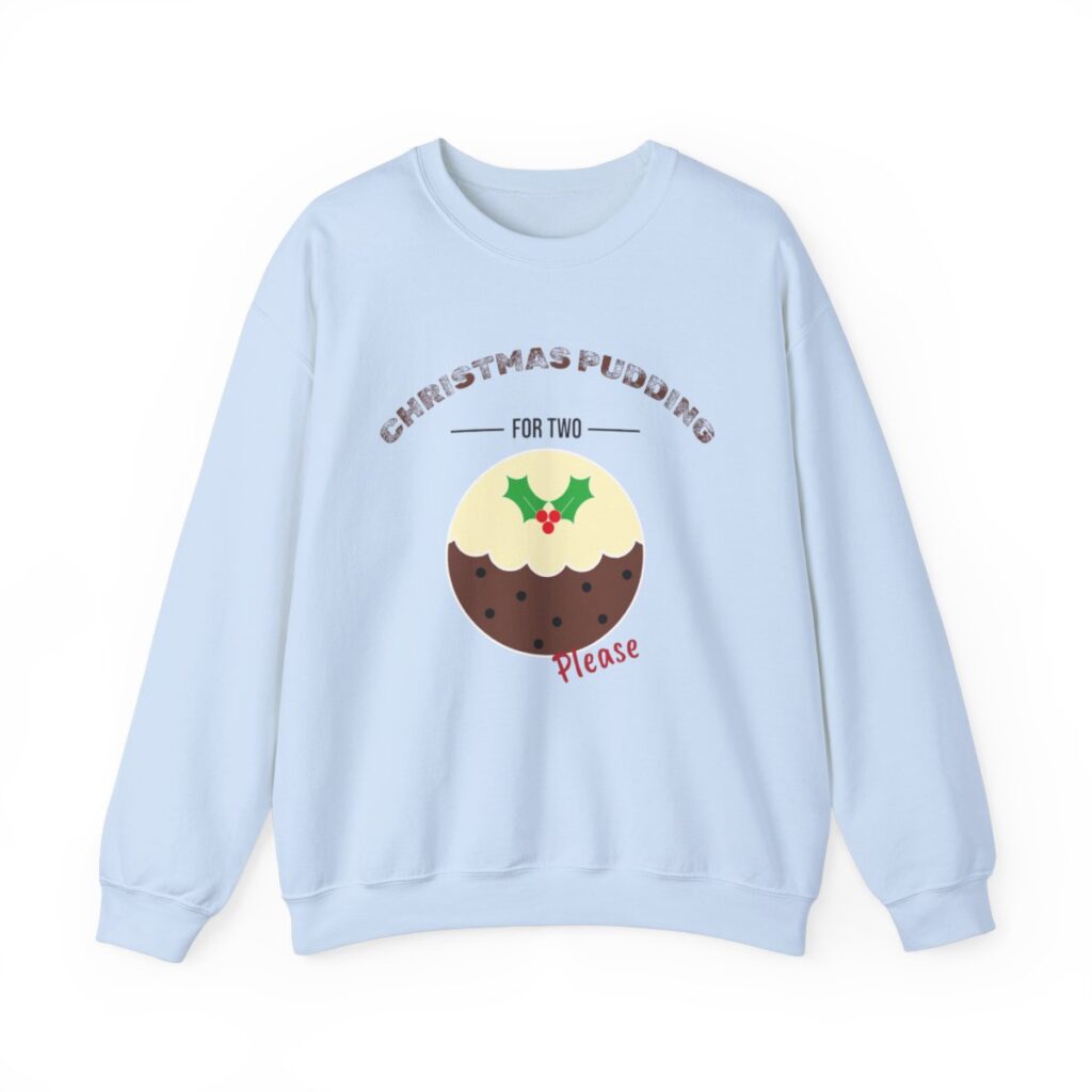 Christmas Pudding for Two Pregnancy Announcement Sweatshirt