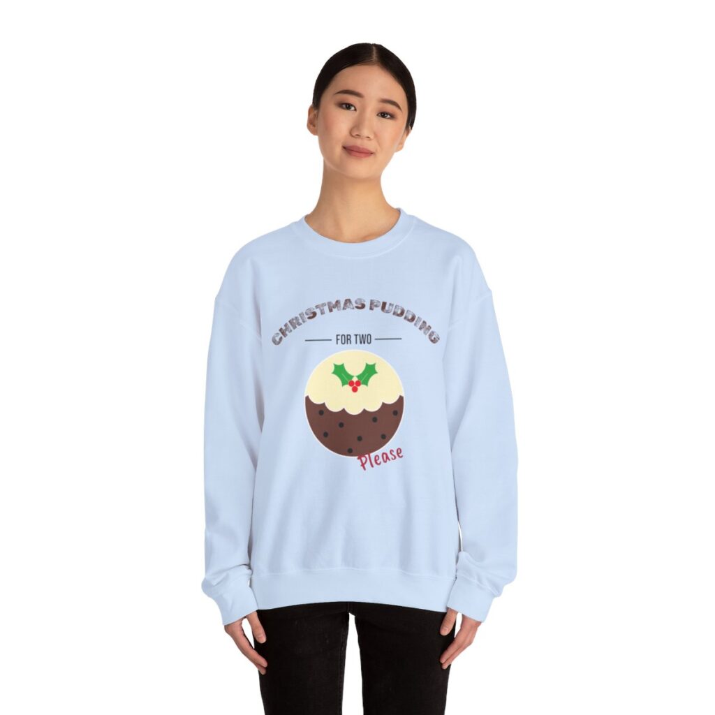 Christmas Pudding for Two Pregnancy Announcement Sweatshirt