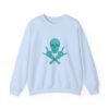 Teal Skull and Cross Bones Sweatshirt