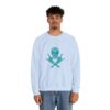 Teal Skull and Cross Bones Sweatshirt