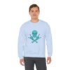 Teal Skull and Cross Bones Sweatshirt