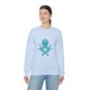 Teal Skull and Cross Bones Sweatshirt