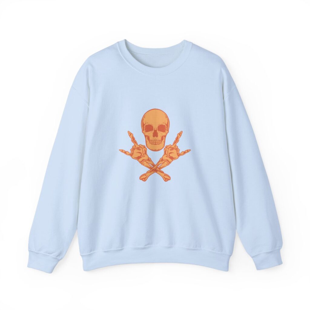 Orange Skull and Crossbones Sweatshirt