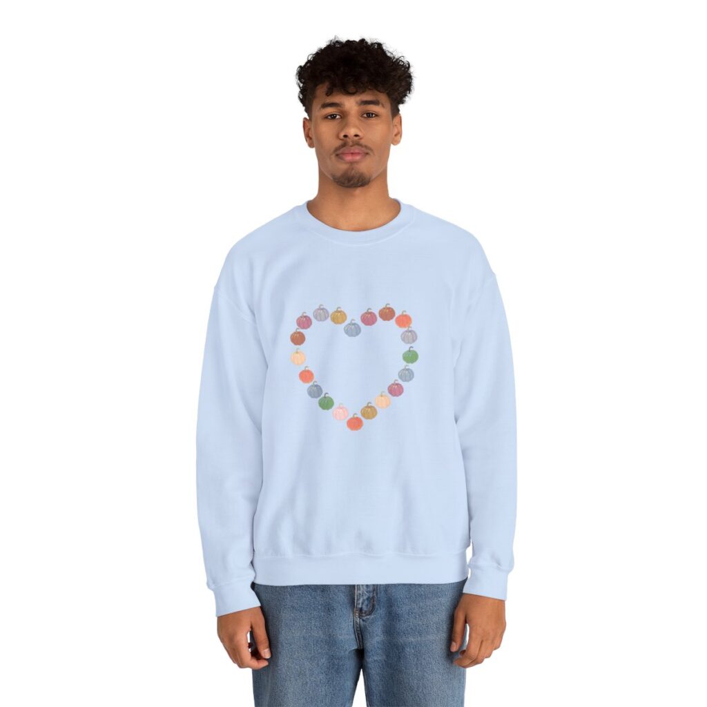 Vintage Pink Pumpkin Hearts Sweatshirt