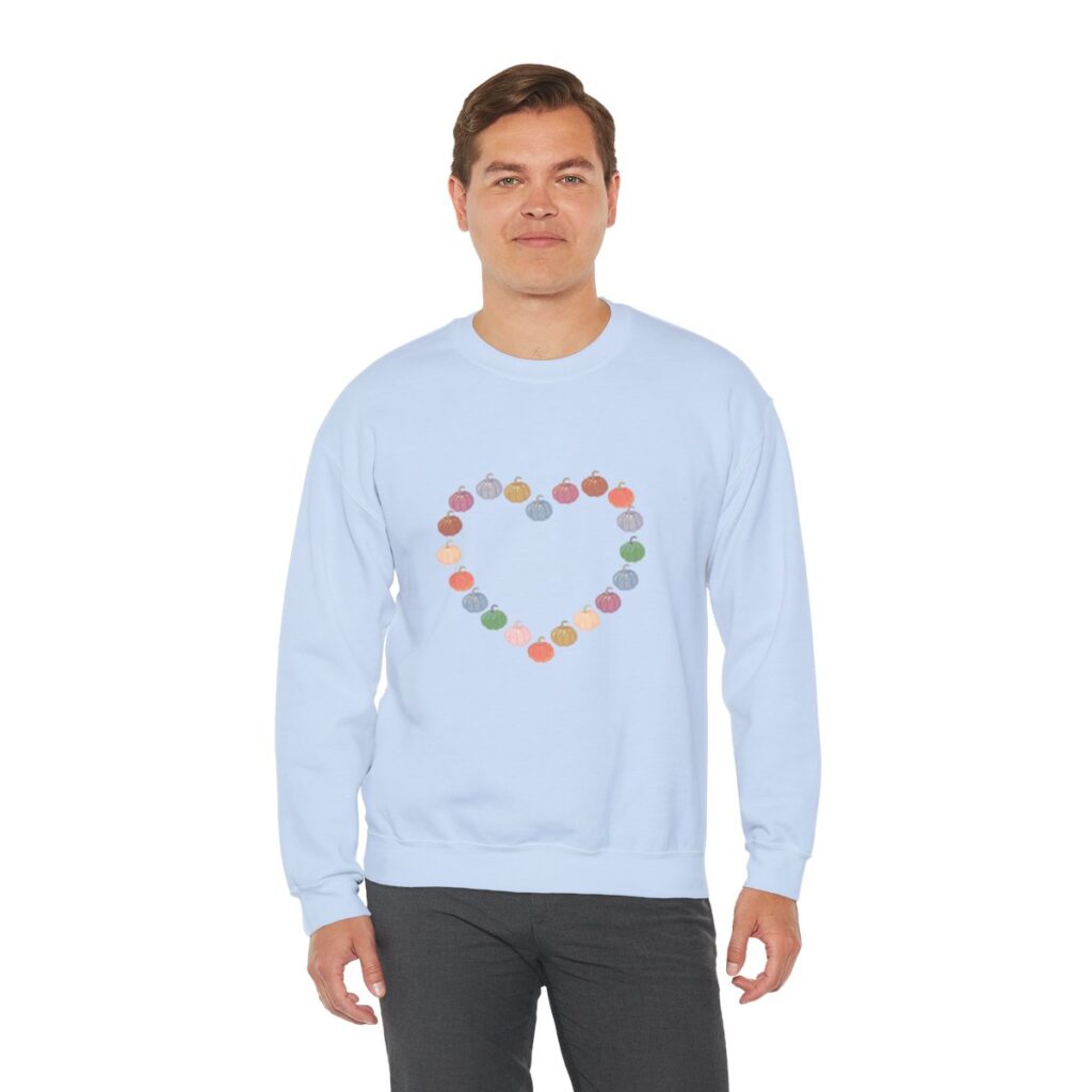 Vintage Pink Pumpkin Hearts Sweatshirt